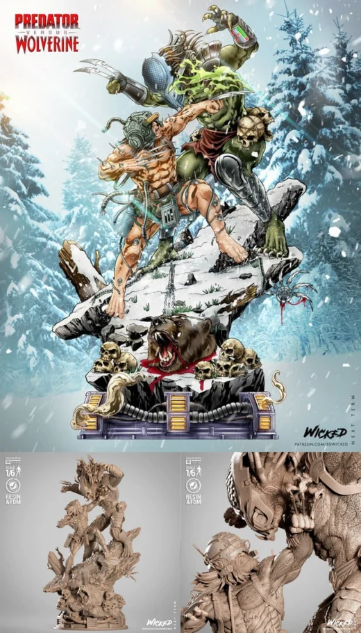 Weapon vs Predator Diorama