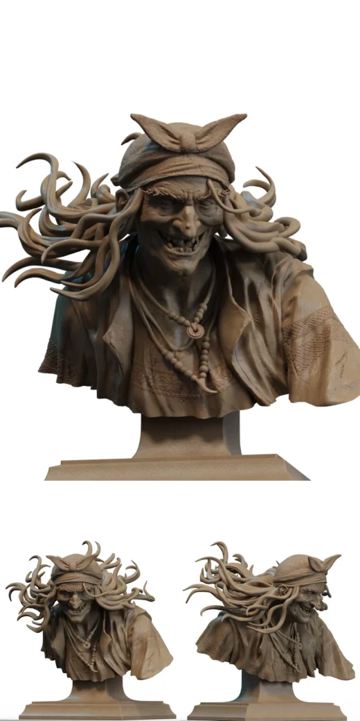 Baba Yaga Bust