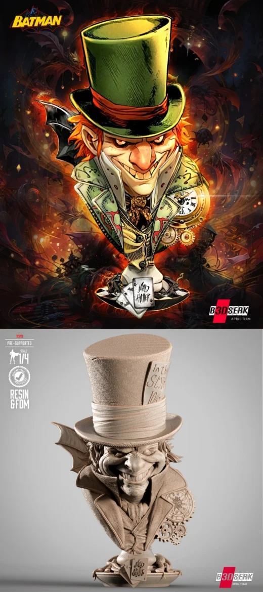 Mad Hatter Portrait Bust