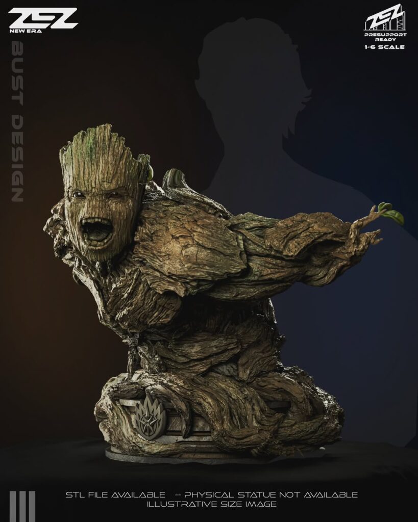 Groot Arm Model Groot bust | 3D Printable Models – Ready-to-Download STL Files