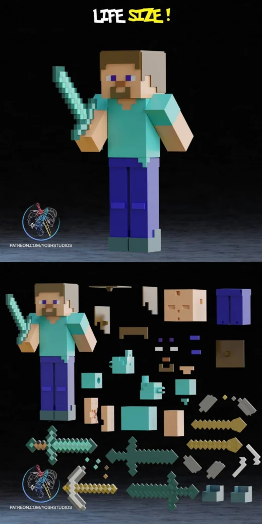 Life Size Steve Minecraft