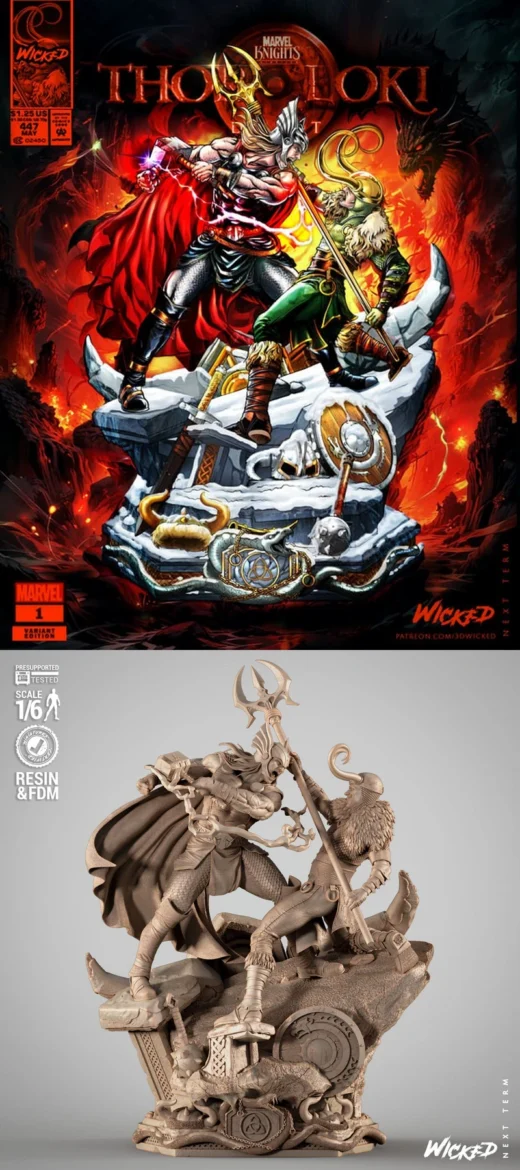 Thor and Loki Diorama