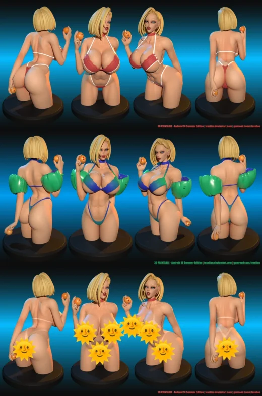 Android 18 – Bikini Bustholder STL Model for 3D Printing