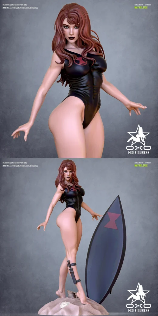 Black Widow Swimsuit Tabletop Miniature Figure