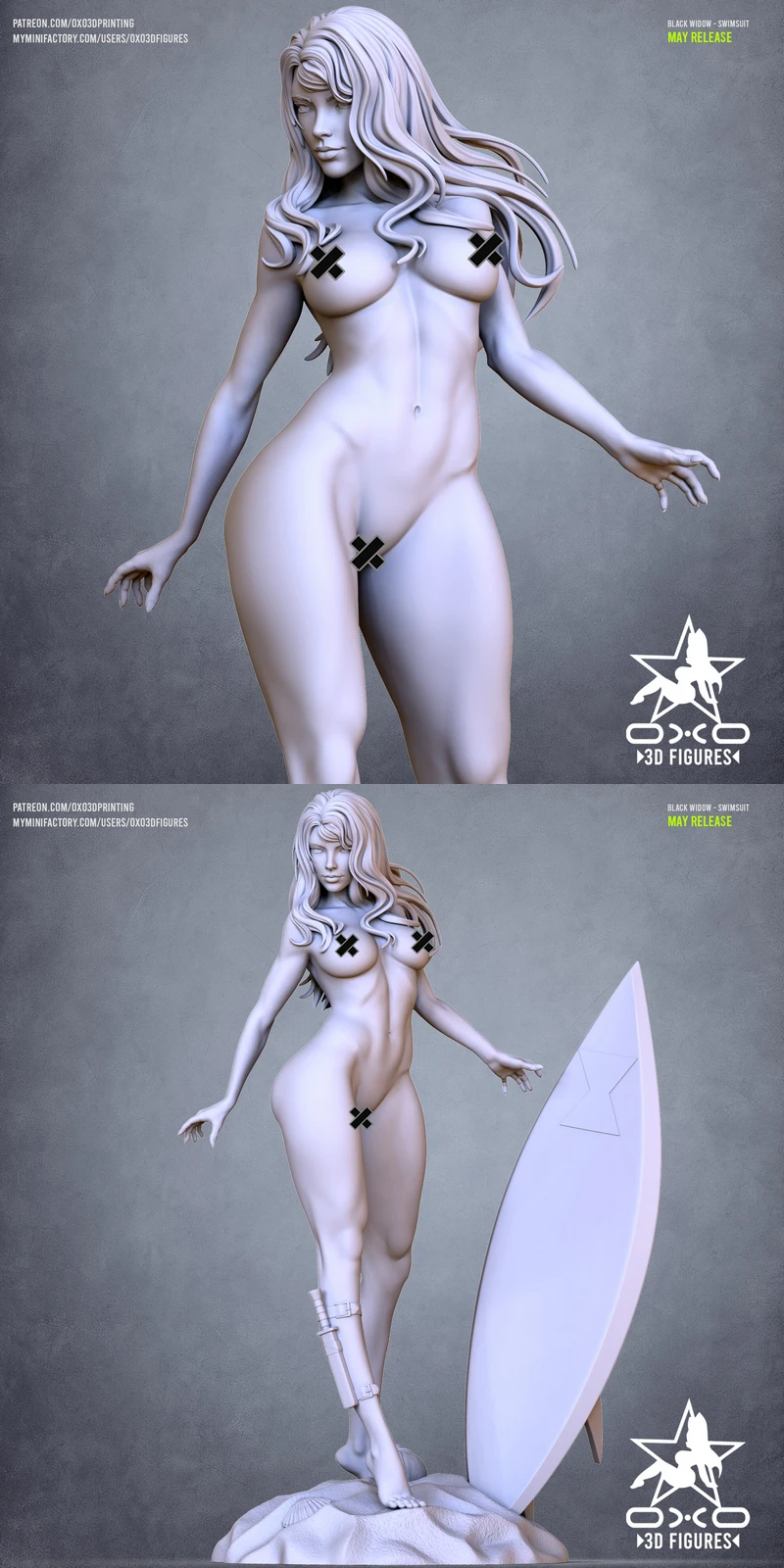 Black Widow Swimsuit Tabletop Miniature Figure extra