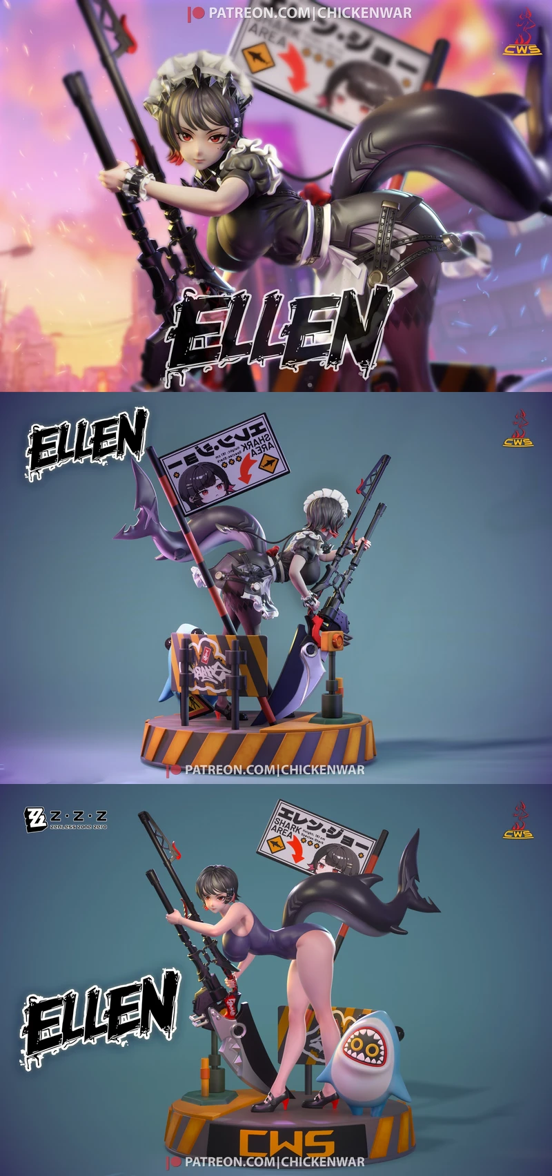 Printable Ellen Joe Figure | Zenless Zone Zero STL File