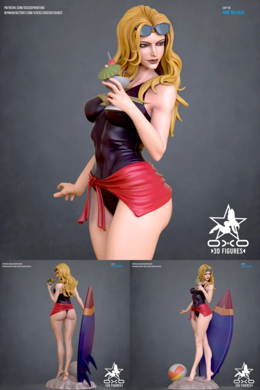 Captain Marvel Swimsuit Tabletop Miniature Figure