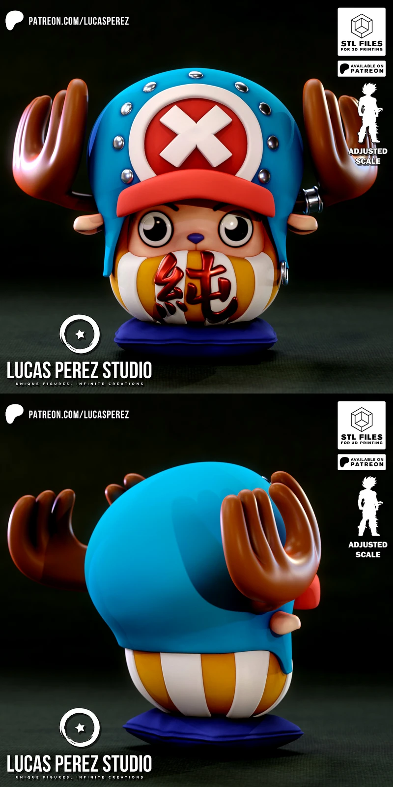 Chopper Daruma – One Piece Inspired STL Figure