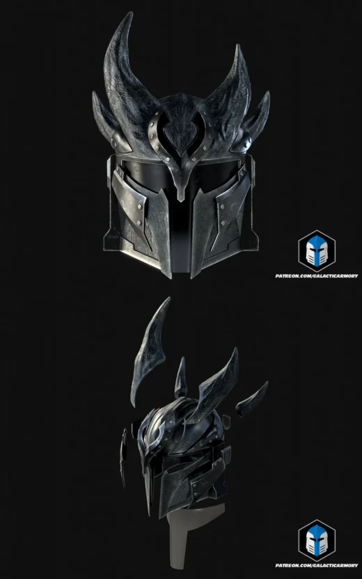 Daedric Mando Helmet – Fantasy x Sci-Fi STL Model for 3D Printing