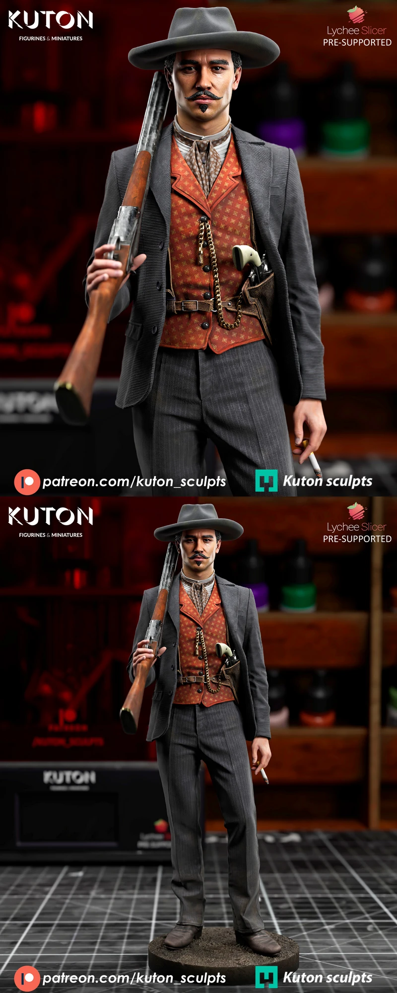 Doc Holliday – Western STL Figure for 3D Printing