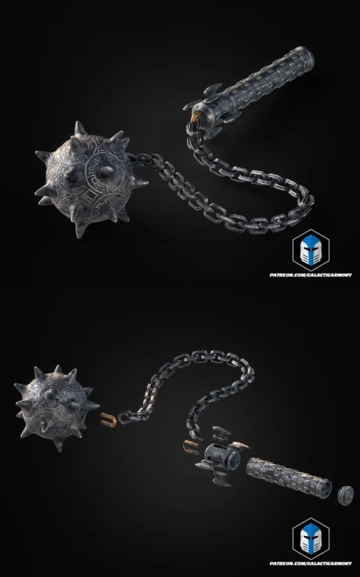 Doom: Dark Ages Flail – Medieval Weapon STL for 3D Printing