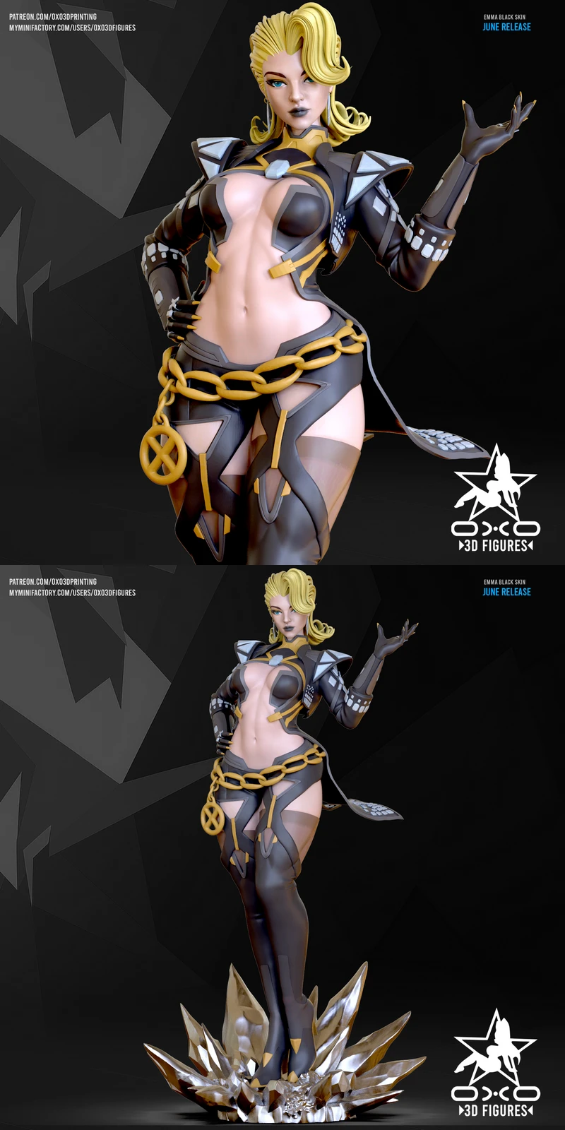 Emma Frost – Marvel Tabletop Miniature STL for 3D Printing