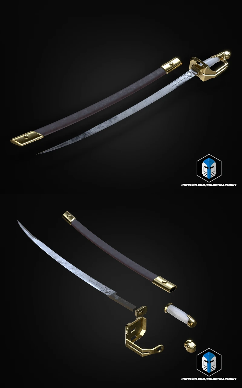 3D Printable Helldivers 2 CQC-2 Saber STL File for Cosplay and Collectibles