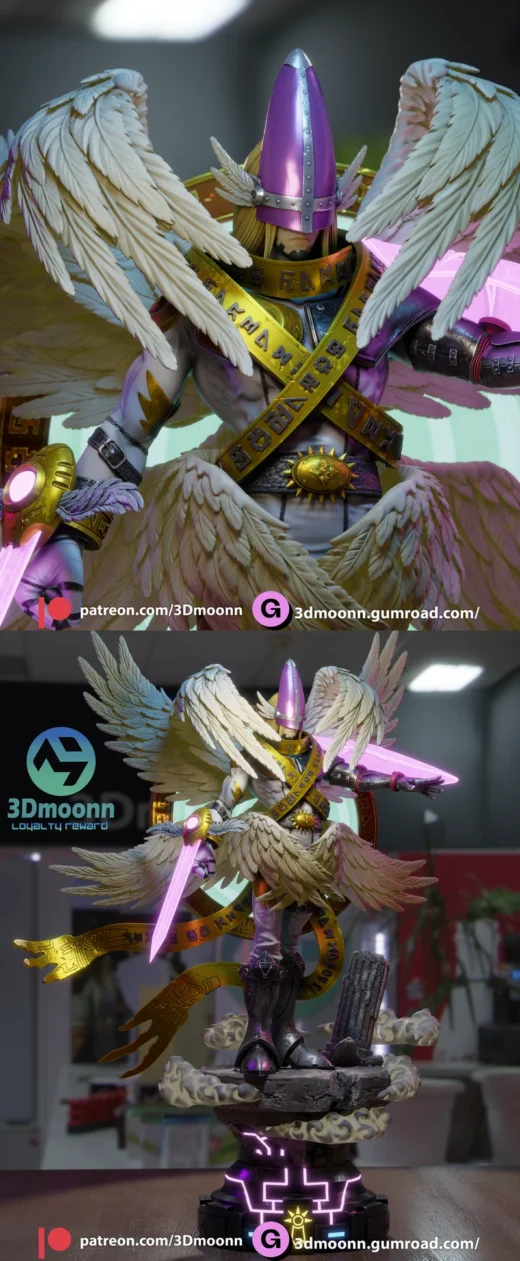 HolyAngemon – Digimon STL Figure for 3D Printing