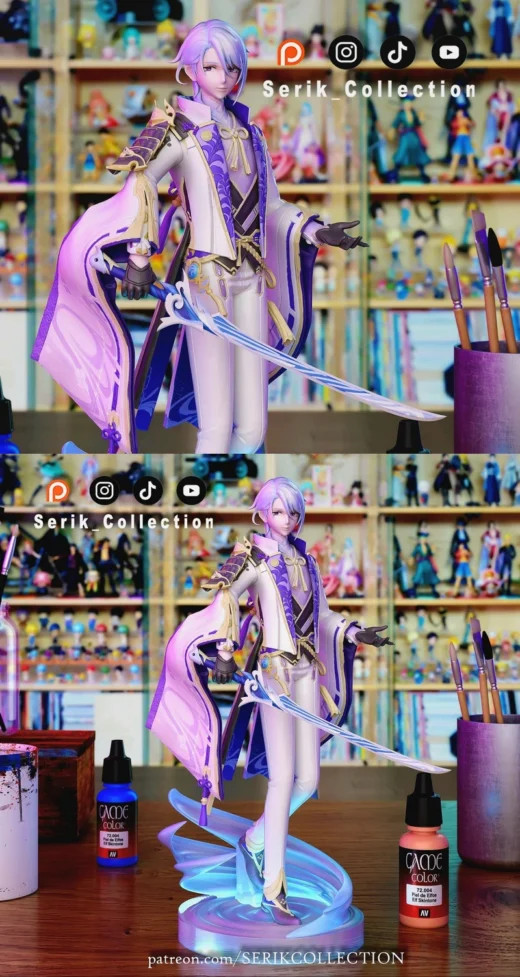 Kamisato Ayato Genshin Impact 3D Printable STL File for Cosplay and Display