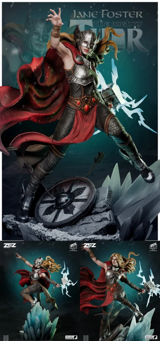 Lady Thor – Jane Foster STL Figure for 3D Printing