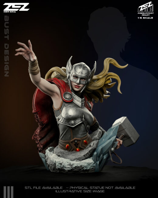 Lady Thor Bust – Marvel STL Model for 3D Printing