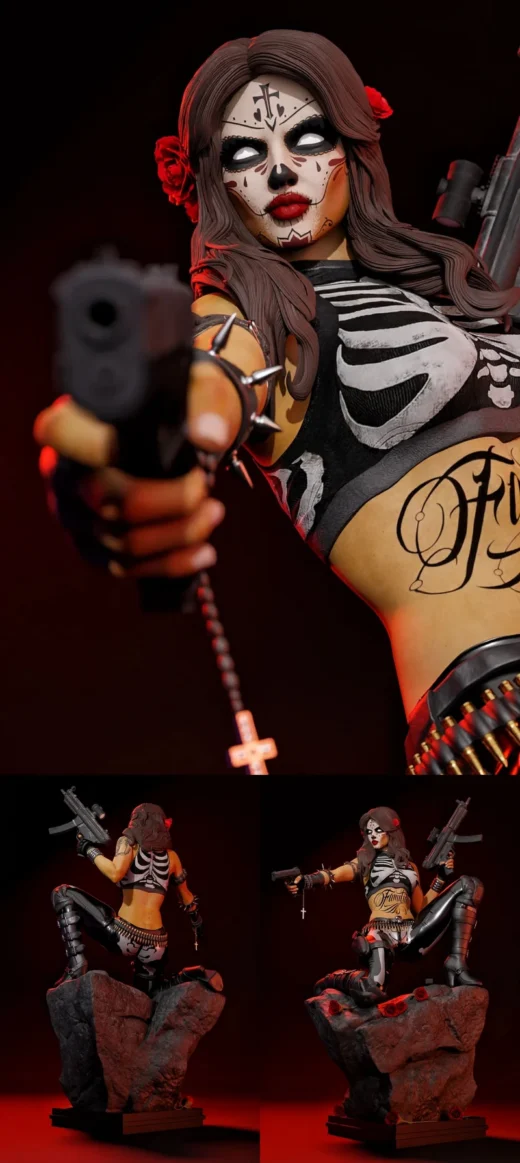 La Muerta – Coffin Comics STL Figure for 3D Printing
