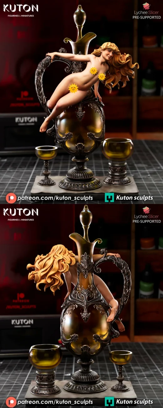 Le Vin de Tokai – Fantasy Character STL Figure for 3D Printing