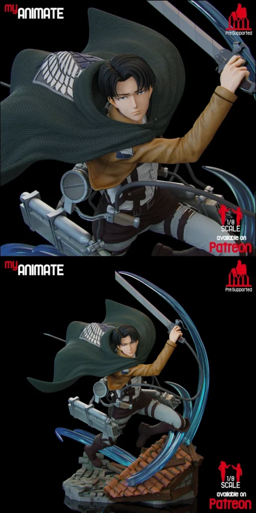 Captain Levi – Attack on Titan STL Figure for 3D Printing