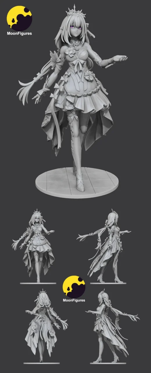 Castorice – Honkai-Inspired STL Figure for 3D Printing