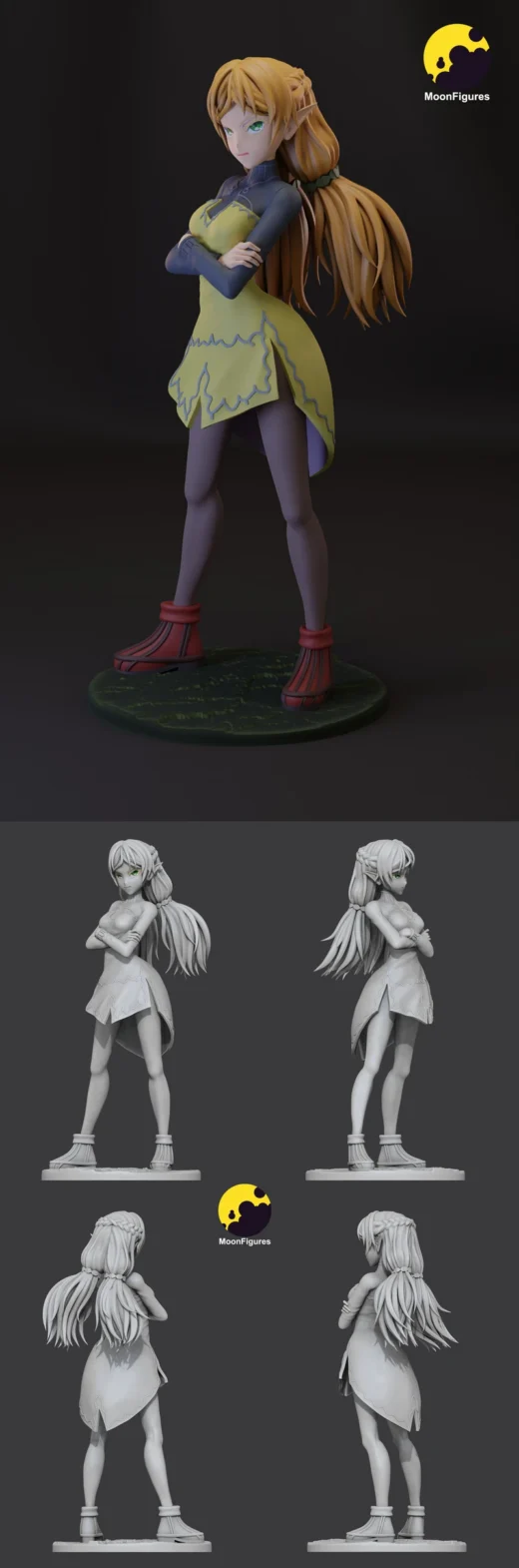 Sui (Tsundere Elf) – Uncle from Another World STL Figure for 3D Printing