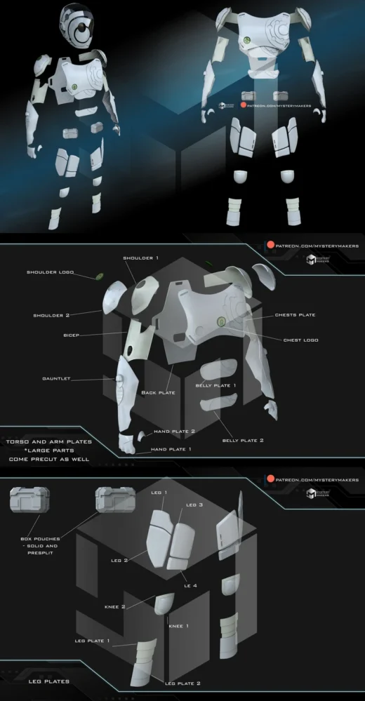 Murderbot Armor – Sci-Fi STL Model for 3D Printing