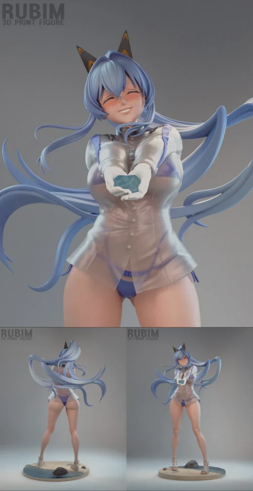 Helm (Aquamarine Version) – Nikke STL Figure for 3D Printing
