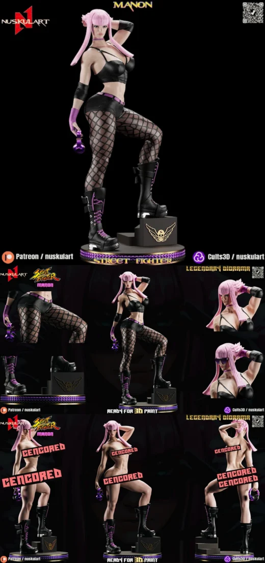 Manon – Street Fighter STL Figure for 3D Printing