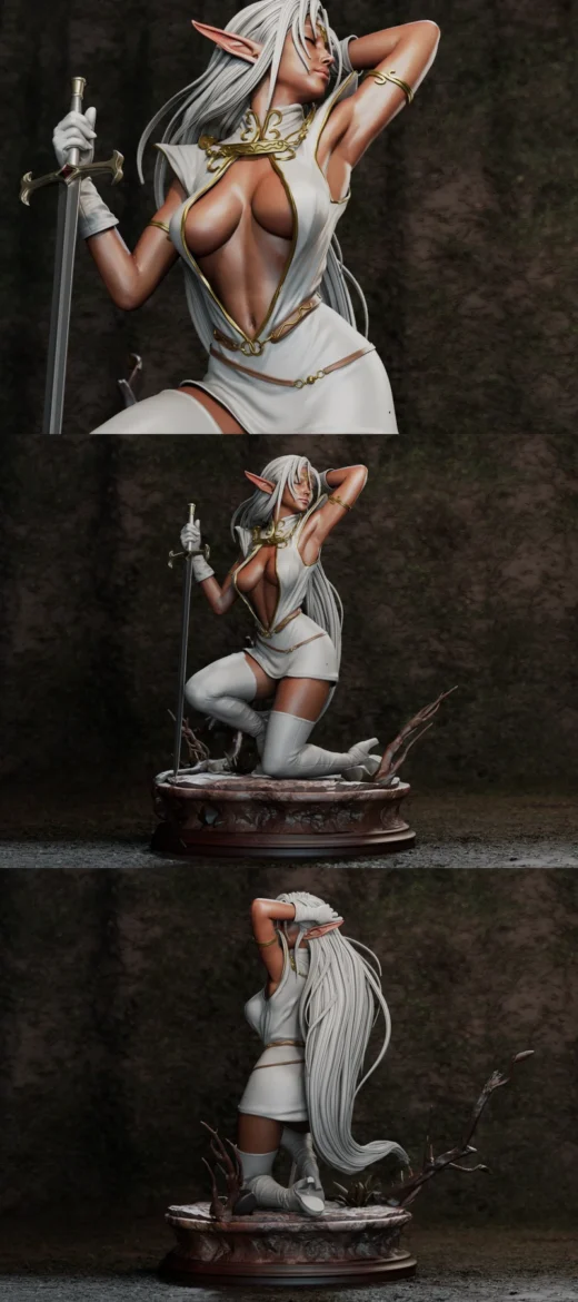 Pirotess – Dark Elf STL Figure for 3D Printing