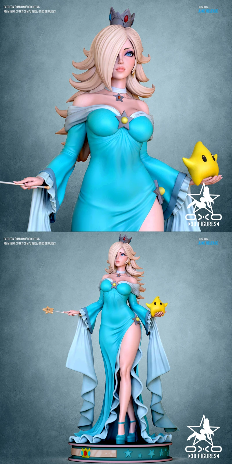 Rosa-lina – Fantasy Tabletop STL Miniature for 3D Printing