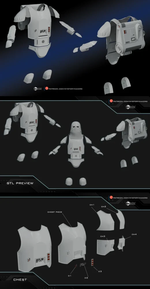 Snowtrooper Armor – Full Star Wars Cosplay STL Set for 3D Printing