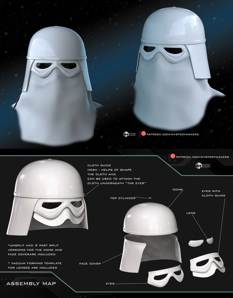 Snowtrooper Helmet – Star Wars Cosplay STL File for 3D Printing