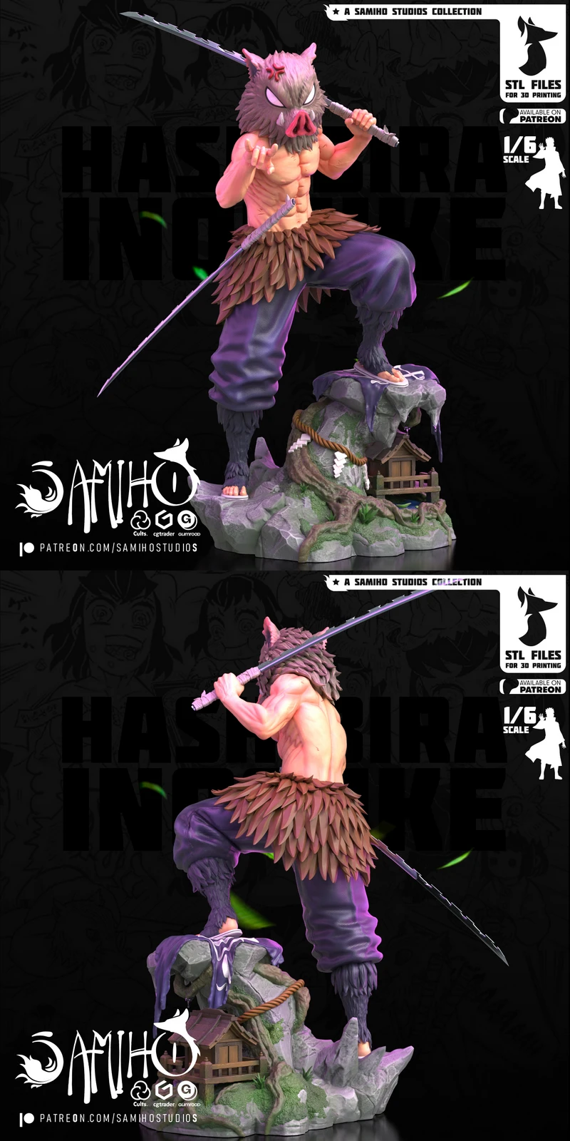 Printable Inosuke Figure | Demon Slayer STL File