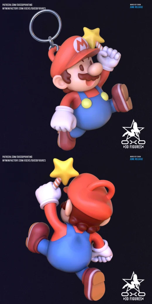 Super Mario Keychain – STL Accessory for 3D Printing