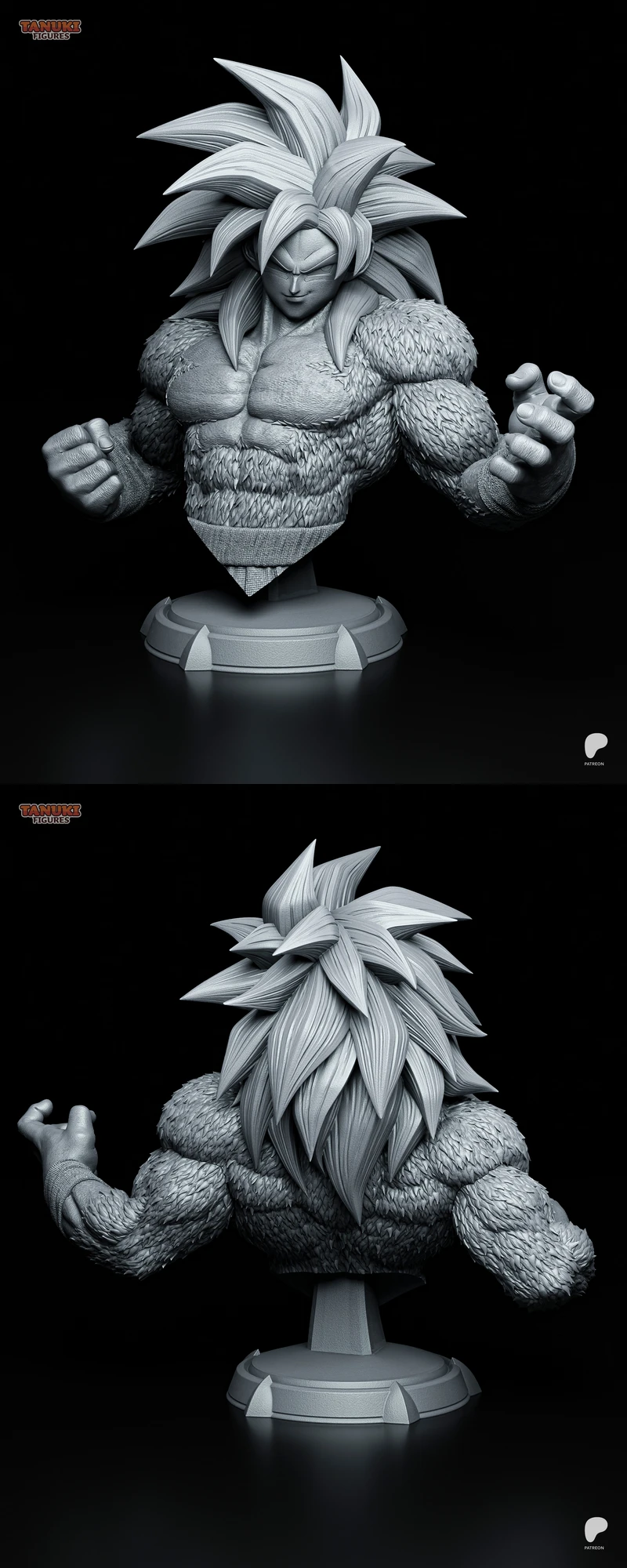 Goku Super Saiyan 4 Bust – Dragon Ball STL Model for 3D Printing