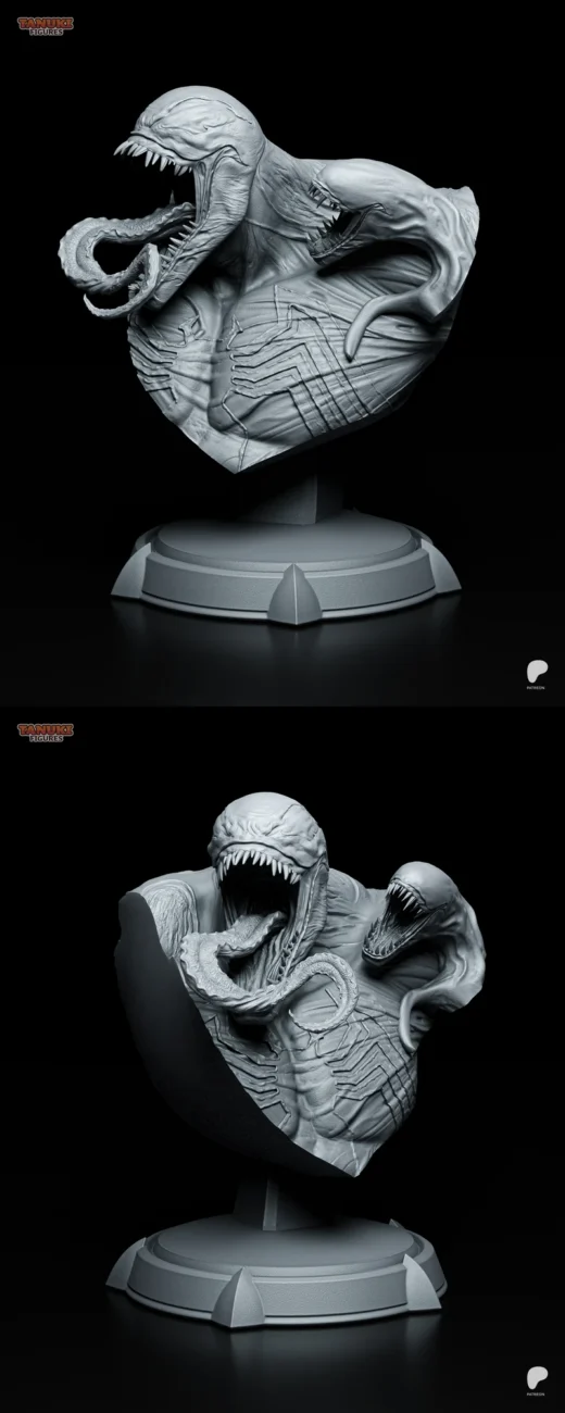 Venom Bust – Marvel Antihero STL Model for 3D Printing