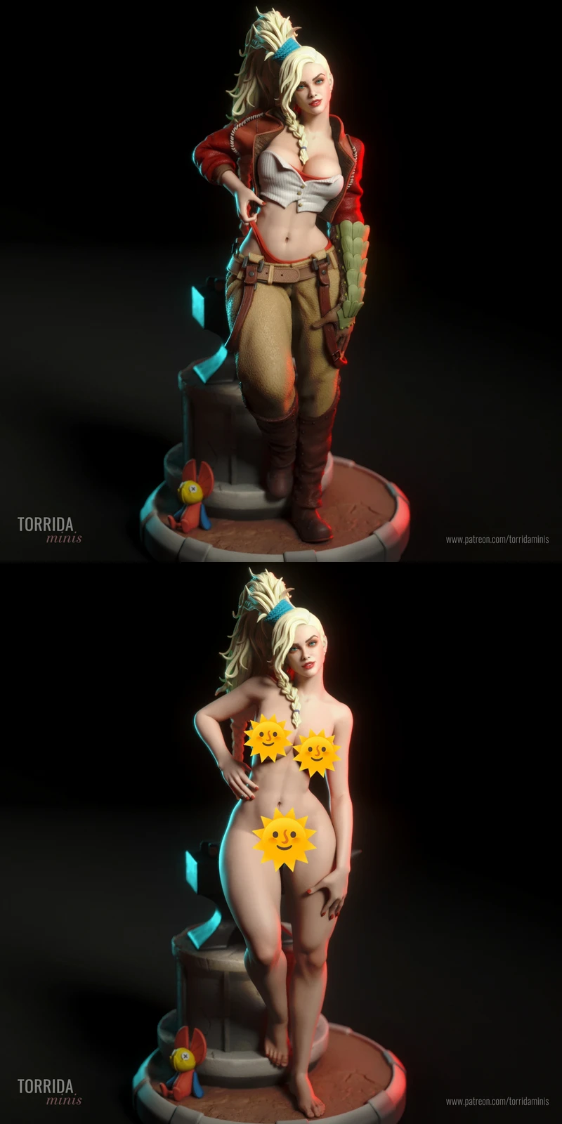 Gemma – Monster Hunter-Inspired STL Figure for 3D Printing