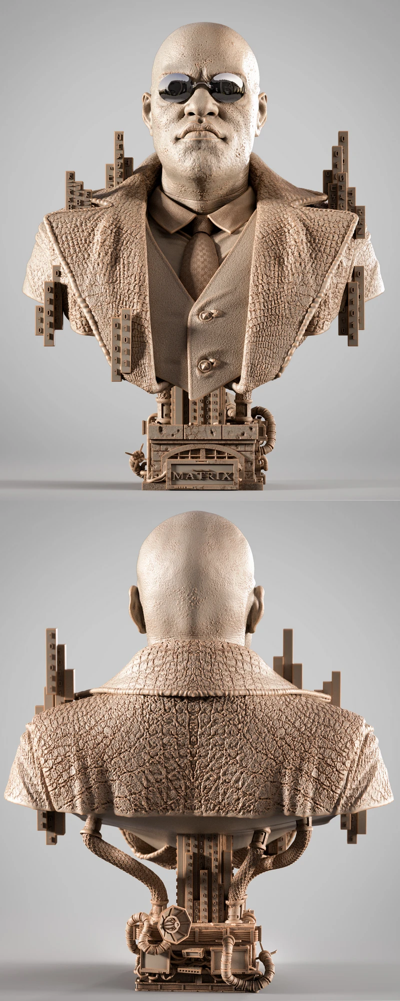 Morpheus Portrait Bust – Matrix STL Model for 3D Printing