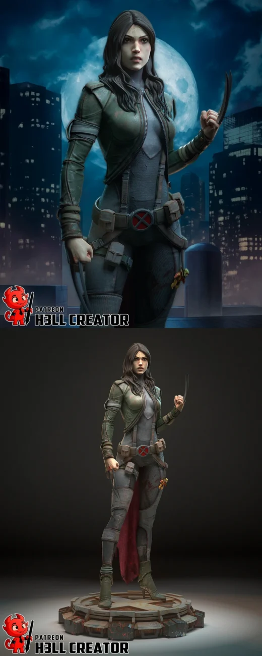 X-23 – Laura Kinney STL Figure for 3D Printing