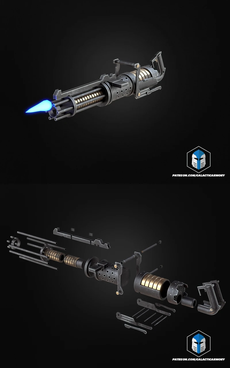 3D Printable Helldivers 2 Z-6 Rotary Cannon STL File for Cosplay