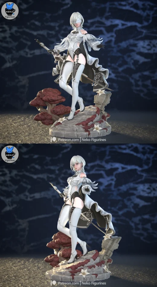 10H – Nier-Inspired STL Figure for 3D Printing