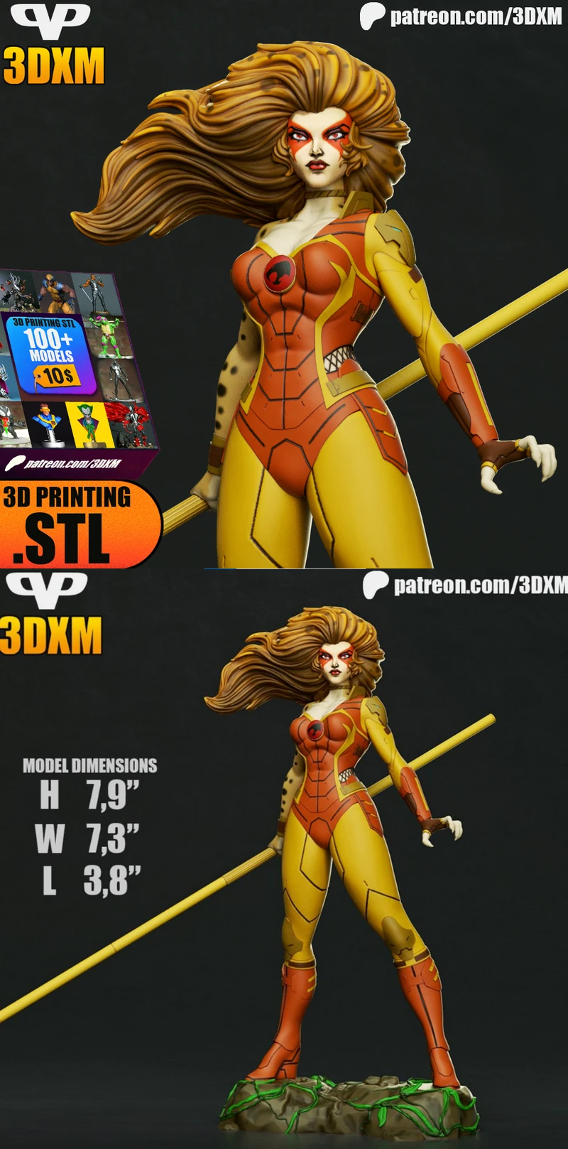 Cheetara – ThunderCats STL Figure for 3D Printing
