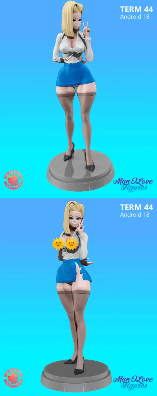Android 18 – Dragon Ball Z STL Figure for 3D Printing