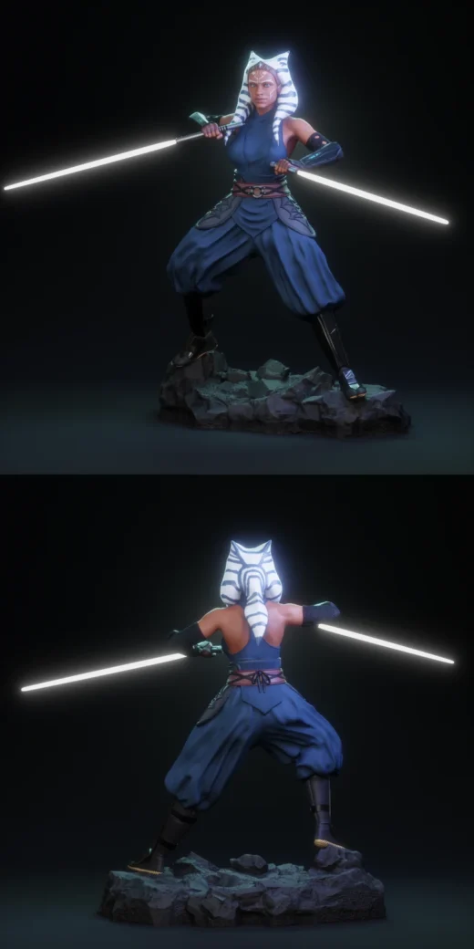 Ahsoka Tano – Star Wars STL Figure for 3D Printing