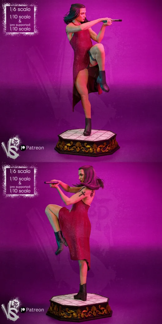 Ballerina Ver. 3 – Ana de Armas Cinematic STL Figure for 3D Printing