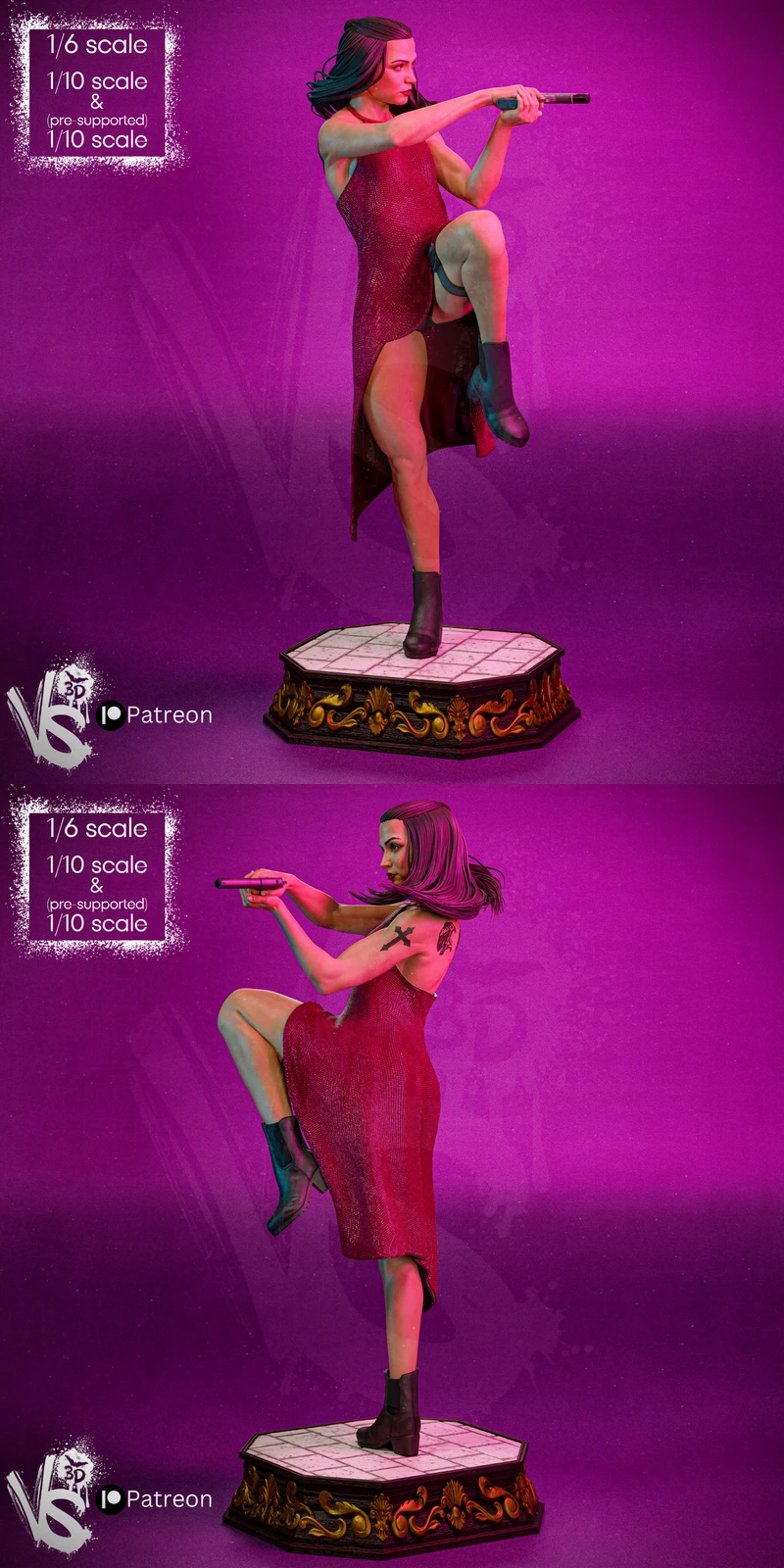 Ballerina Ver. 3 – Ana de Armas Cinematic STL Figure for 3D Printing