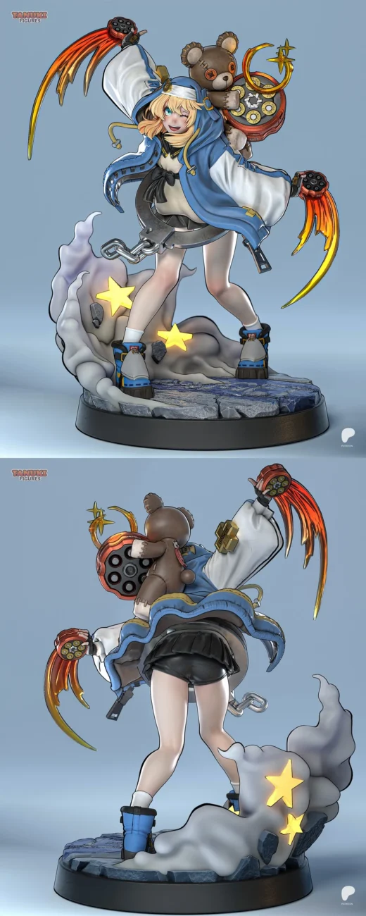 Bridget – Guilty Gear STL Figure for 3D Printing
