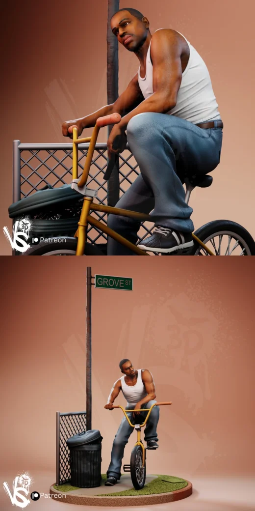 Carl “CJ” Johnson – GTA San Andreas STL Figure for 3D Printing