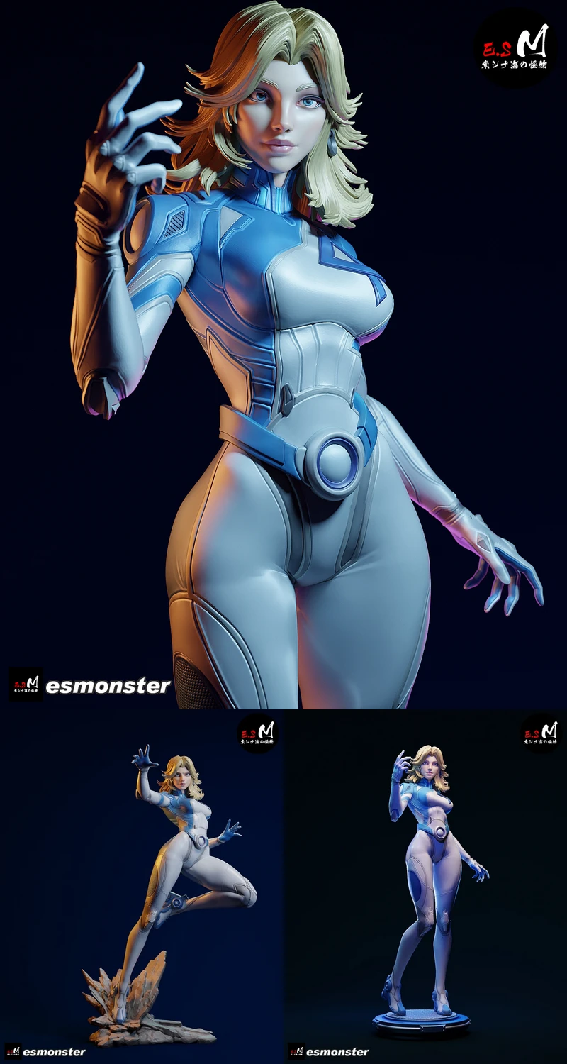 Invisible Woman – Marvel STL Figure for 3D Printing